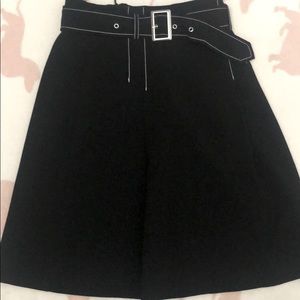 NWT—Etam Black Midi Skirt with removable Belt, US2